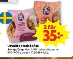 Stora Coop Utvald potatis i påse erbjuda