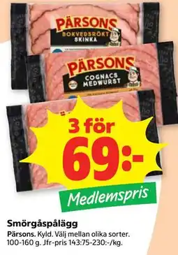 Stora Coop Smörgåspålägg, Medlemspris erbjuda