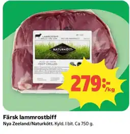 Coop Naturkött färsk lammrostbiff erbjuda