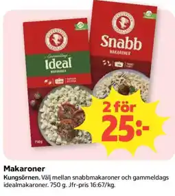 Coop Kungsörnen makaroner erbjuda