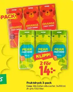 Coop Coop fruktdryck erbjuda