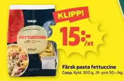 Coop Coop fettuccine erbjuda