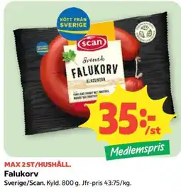 Coop Scan Falukorv erbjuda