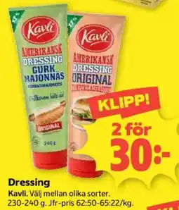 Coop Kavli dressing erbjuda