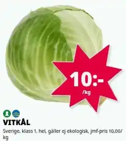 Tempo Vitkål erbjuda