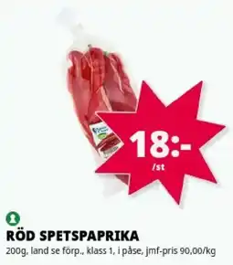 Tempo Röd spetspaprika erbjuda