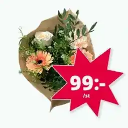 Tempo Blomsterbukett erbjuda