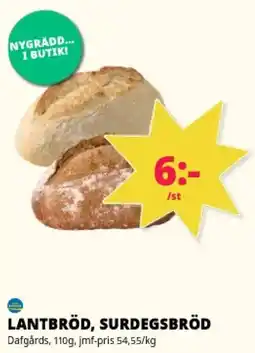Tempo Lantbröd, surdegsbröd erbjuda