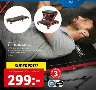 Lidl 2-i-1 Rullbräda/pall erbjuda