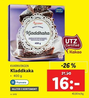 Lidl Kladdkaka erbjuda