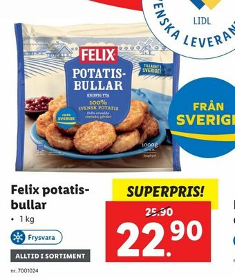 Lidl Felix potatisbullar erbjuda