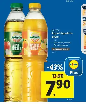 Lidl Äppel-/apelsin dryck erbjuda