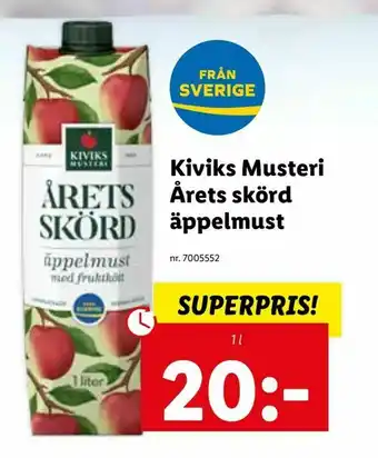 Lidl Kiviks Musteri Årets skörd äppelmust erbjuda