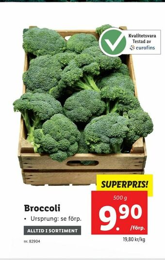 Lidl Broccoli erbjuda