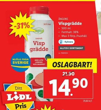 Lidl Vispgrädde erbjuda