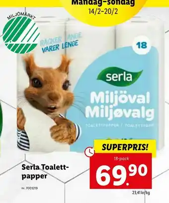 Lidl Serla Toalettpapper erbjuda