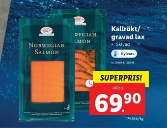 Lidl Kallrökt/ gravad lax erbjuda