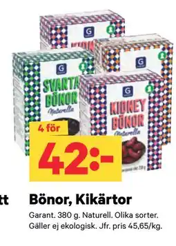 City Gross Bönor, Kikärtor erbjuda