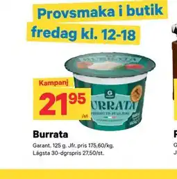 City Gross Burrata erbjuda