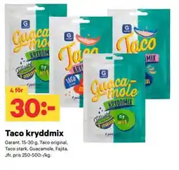 City Gross Taco kryddmix erbjuda
