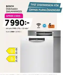 Elon BOSCH Diskmaskin SMU4HMW02S erbjuda