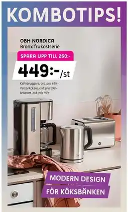 Elon OBH NORDICA Bronx frukostserie erbjuda