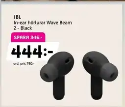 Elon JBL In-ear hörlurar Wave Beam 2 - Black erbjuda