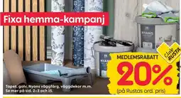 Rusta Tapet, golv, Nyans väggfärg erbjuda