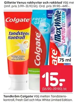 Rusta Colgate tandkräm erbjuda