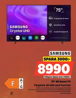 Power Samsung 75" 4K Smart-TV erbjuda