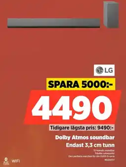 Power LG Dolby Atmos soundbar erbjuda