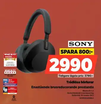 Sony trådlösa hörlurar