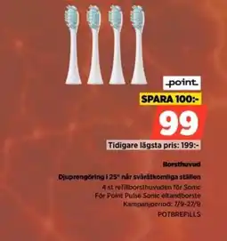 Power Point refillborsthuvuden för Sonic erbjuda