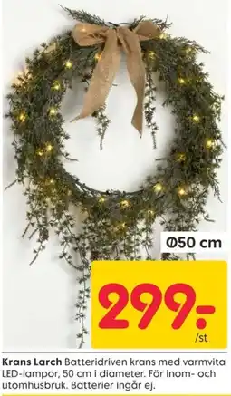 Rusta Krans Larch erbjuda