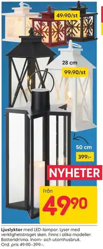 Rusta Ljuslyktor med LED-lampor erbjuda