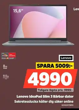 Power Lenovo IdeaPad Slim 3 Bärbar dator erbjuda