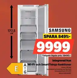 Power Samsung integrerad frys erbjuda