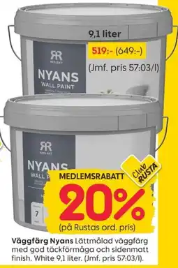 Rusta Reflekt Nyans wall paint erbjuda