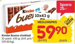 Rusta Kinder bueno erbjuda