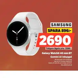Power Samsung galaxy watch8 40 mm bt erbjuda