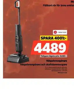 Power Roborock Våtgolvrengörare och skaftdammsugare erbjuda