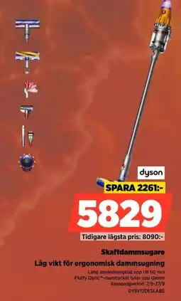 Power Dyson skaftdammsugare erbjuda