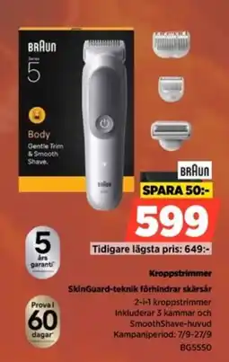 Power Braun kroppstrimmer erbjuda