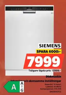 Power Siemens diskmaskin erbjuda