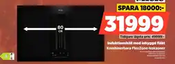 Power Miele induktionshäll med inbyggd fläkt kombinerbara flexzone-kokzoner erbjuda