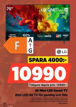 Power LG 4K Mini-LED Smart TV erbjuda