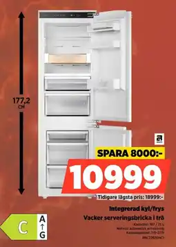 Power Asko integrerad kyl/frys erbjuda