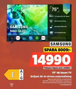 Power Samsung 75" 4K Smart TV erbjuda