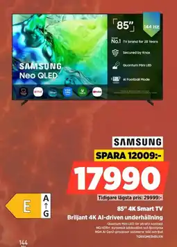 Power Samsung 85" 4K Smart TV erbjuda