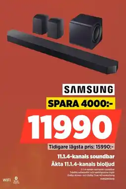 Power Samsung 11.1.4-kanals soundbar erbjuda